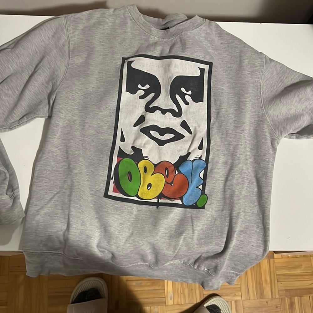 Rare obey x cope crewneck